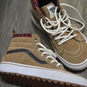 Vans Tan and Black Sneakers Classic Skate Style